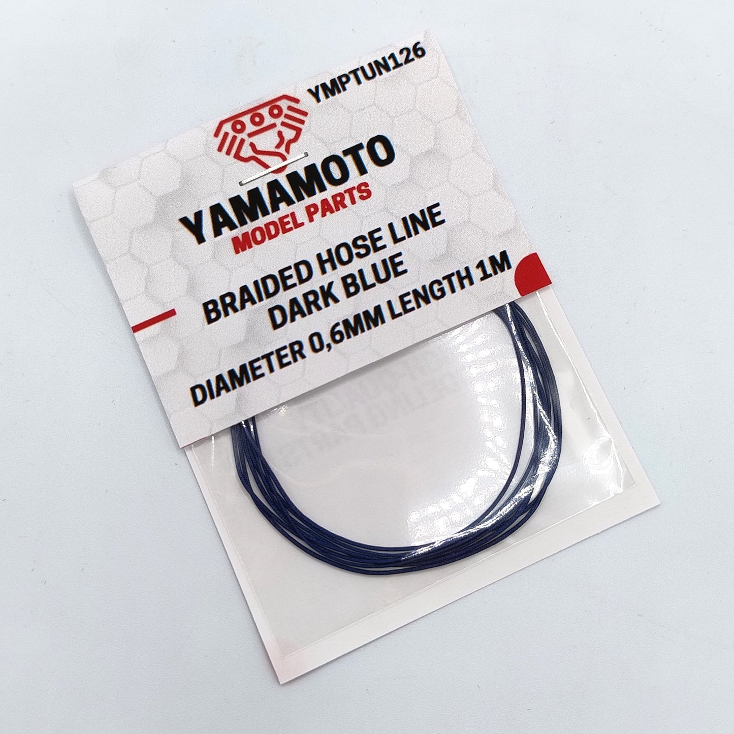 BRAIDED HOSE LINE DARK BLUE 0,6MM 1M