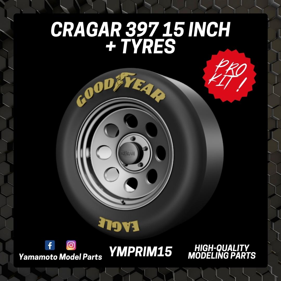 CRAGAR 397 15" + TYRES