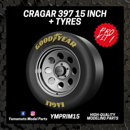 CRAGAR 397 15" + TYRES