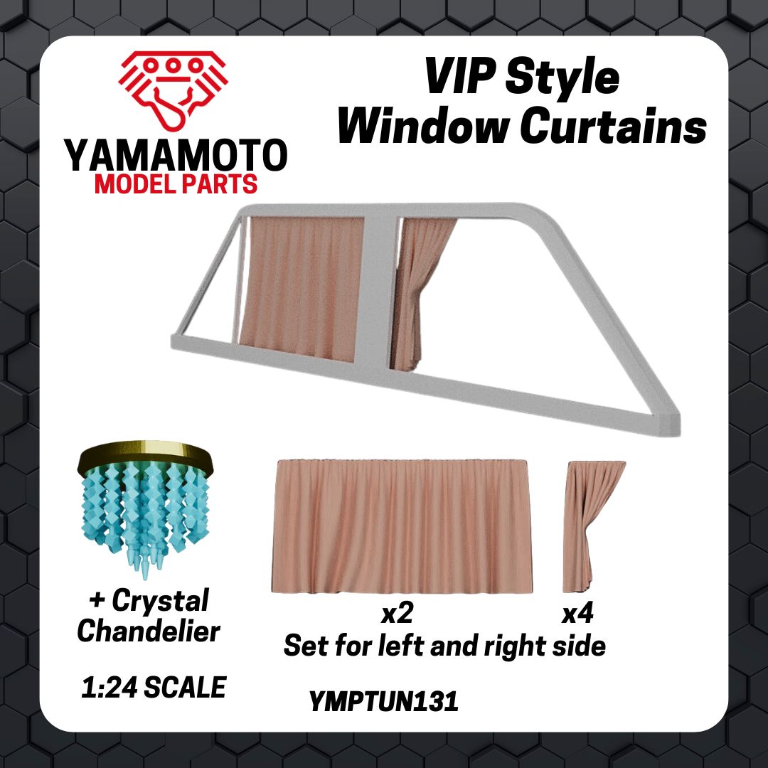 VIP STYLE WINDOWS COURTAINS + CHANDELIER
