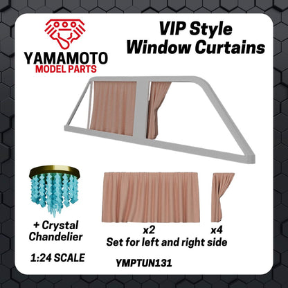 VIP STYLE WINDOWS COURTAINS + CHANDELIER