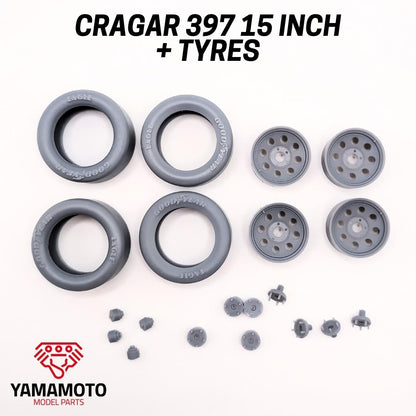 CRAGAR 397 15" + TYRES