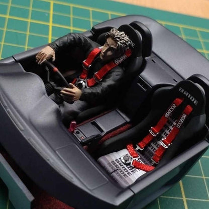 RACING SEATBELTS 4-PONTS SET 1 BLACK & RED