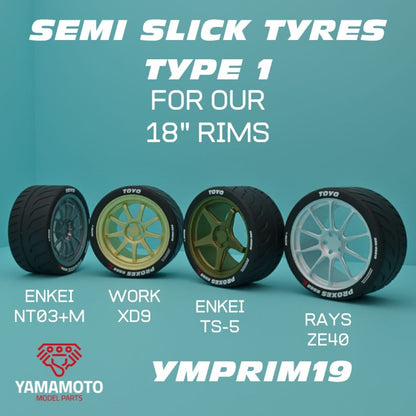 SEMI SLICK TYRES 18" TYPE 1
