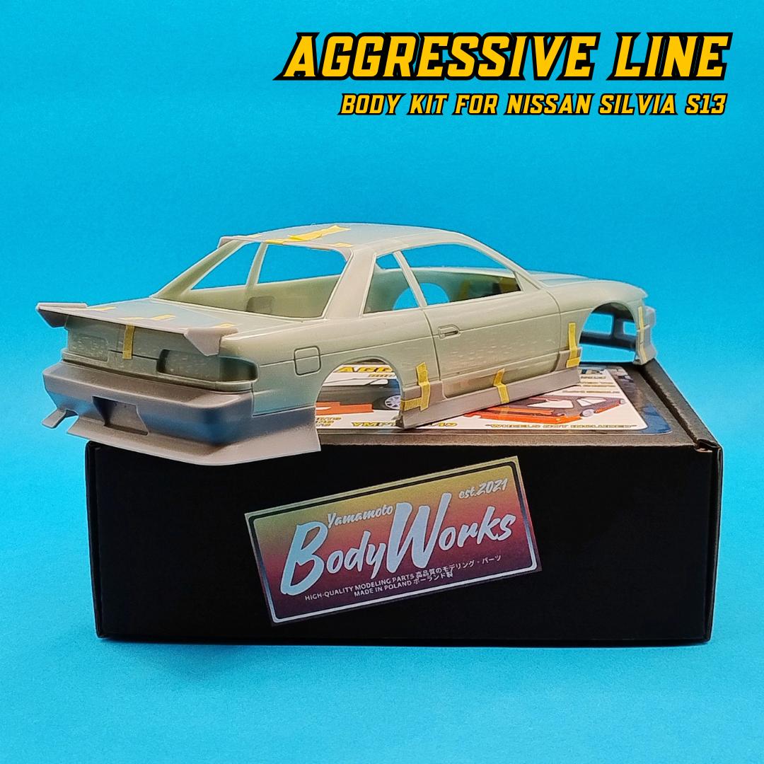BODY KIT AGGRESSIVE LINE FOR SILVIA S13