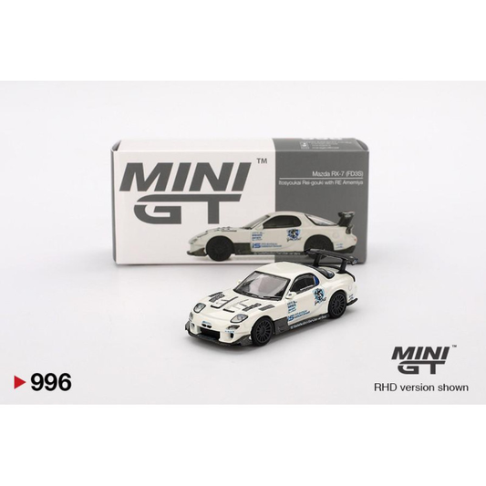 MINI GT MAZDA RX-7 RE Amemiya 2004 White 1:64