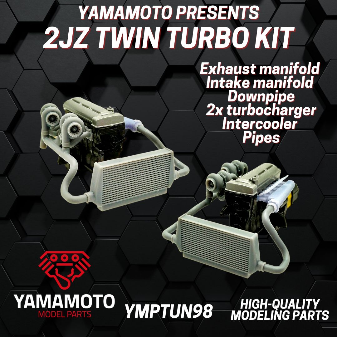 2JZ TWIN TURBO KIT FOR TAMIYA 24123